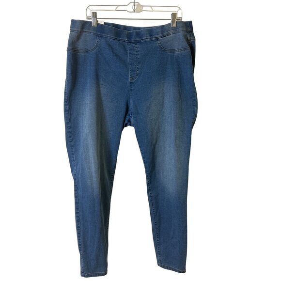 Style & Co XXL Womens Pull-On Mid Rise Jegging Stretch Denim Blue Jeans - Picture 3 of 7